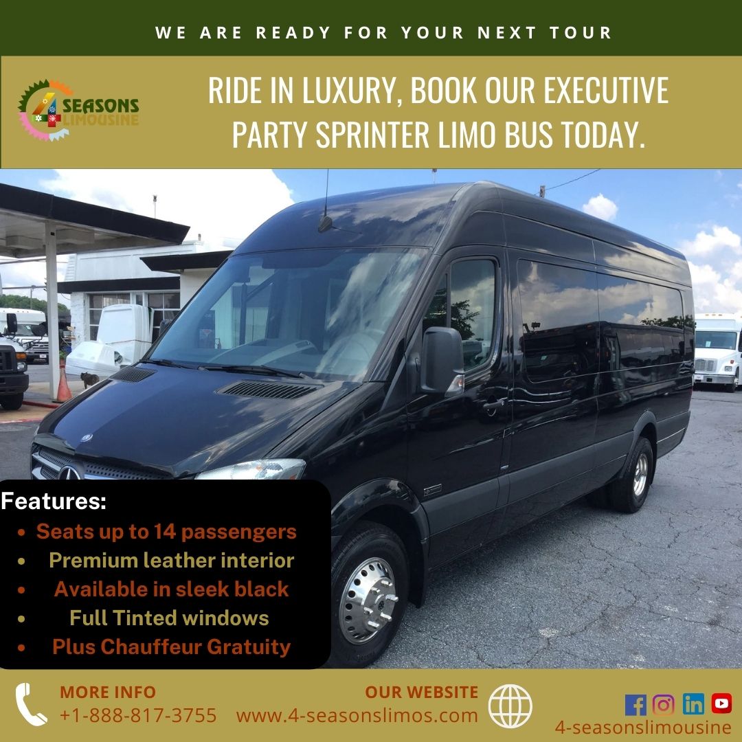 Experience Luxury on Wheels with the Executive Party Sprinter Limo Bus